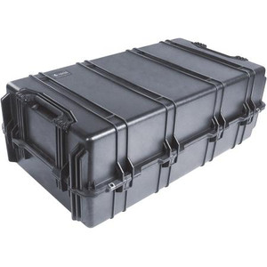 PELICAN 1780 Case: Serious Protection for a lot of gear. Heavy Duty Wheels with stainless steel bearings. Wt. 49lbs i.d. 42"x22"x15.1", o.d. 44.9"x25.32"x16
