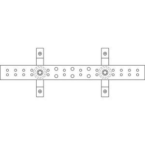 HARGER 1/4"x 4" x 12" ground bar kit w/ insulators & shelter brackets. BICSI pattern. 12 pair 5/16" & 6 pair 3/16" holes. Includes antioxidant tube.