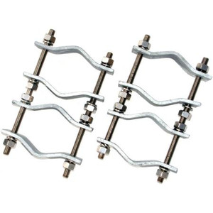 TELEWAVE mounting clamp kit for base station antennas. Non-welded center. Set of two.