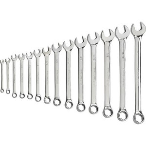 GEARWRENCH 14pc 6-Point SAE Combo Wrench Set includes: 1/4, 5/16 11/32, 3/8, 7/16, 1/2, 9/16, 5/8, 11/16 15/16, 13/16, 7/8, 1". Non-ratcheting