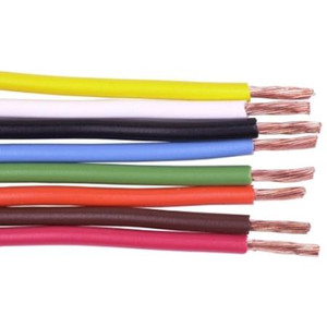 CONSOLIDATED 1 conductor 14 gauge PVC insulated copper strand wire. 19 x 27 Strand.Color BLACK, per foot.