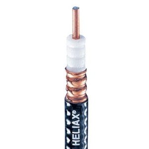 COMMSCOPE LDF1RK-50 low density foam coaxial cable, corrugated copper, black non-halogenated fire retardant jacket. Priced per foot.
