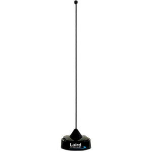 LAIRD 152-162 MHz Unity gain 1/4 wave antenna in black. Brass button contact provides a superior match at feedpoint. Order mount separately.