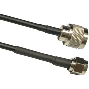 WIRELESS Solutions 7' TWS-195 Antenna extension cable with N Plug (M Center Pin) to SMA Plug (M center pin). Includes heat shrink.