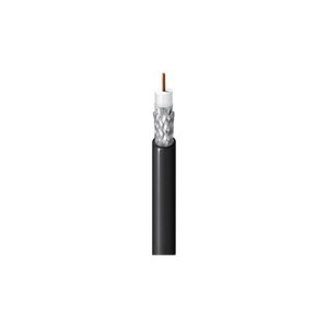 BELDEN RF195 coaxial cable. 50 ohms. Sized to fit RG58 connectors. Solid copper-clad steel center conductor. Polyethylene jacket. 1000' spool.