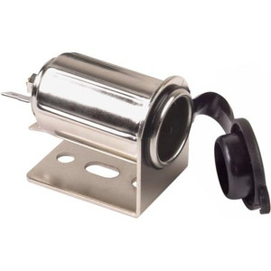 HAINES PRODUCTS Cigarette lighter socket with steel right angle mounting bracket. .250 terminal lugs allow for simple installation. Rated to 20A