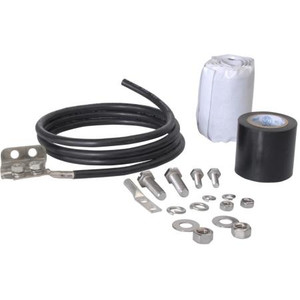 COMMSCOPE Grounding Kit for 1/4" & 3/8" diameter cables. Includes 60" ground wire, weatherproofing and field attachable two hole lug.