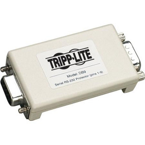 TRIPP LITE surge suppressor protects Serial DB9 RS-232 (pins 1-9) for any male or female 9-pin port. .