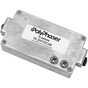 POLYPHASER Data Protector. CAT5 compatible UTP, STP. Configured for 1 pair of data lines and two 48VDC lines. Enclosed in weatherproof housing.