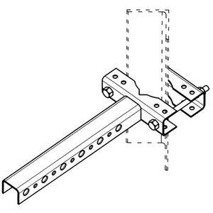 MICROFLECT Angle-Handrail Mounting Brackets attach to existing horizontal handrail angles.For angle size 2"x 2" to 3" x 3"size.