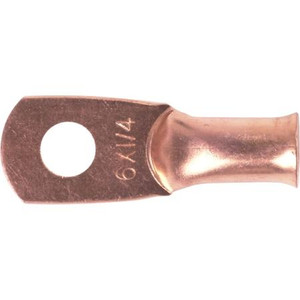 HAINES PRODUCTS One hole copper Lug. Wire gauge 6, stud size 1/4" Used for grounding. 10 pack