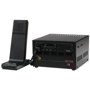SAMLEX switching power supply with radio cover for Vertex VX-2000/2500 and VX3000/3200. 120/240 VAC input. UL approved. 10A continuous, 14A intermitte