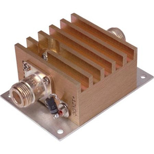 TELEWAVE 450-470 Mhz low noise bipolar inline preamplifier. 20 Mhz bandwidth, 12-18 VDC input. N/female connectors. *Tuned to 450-470 MHz with 25 dB gain