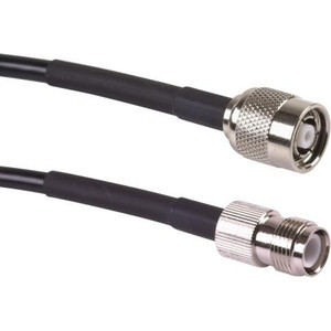 WIRELESS Solutions 12' TWS-195 Antenna extension cable with RPTNC Jack (M Center Pin) to RPTNC Plug (F center pin). Includes heat shrink.