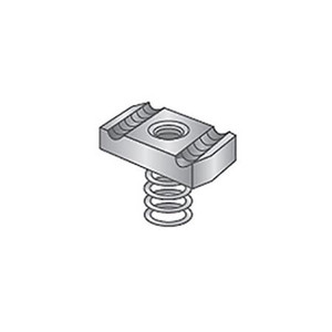 MICROFLECT 3/8" spring nut. Use with 3/8" threaded rod to make waveguide hanger arrangements. Galvanized hardware is included.