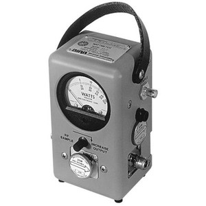BIRD Thruline RF directional wattmeter with variable (-15 to -70dB) RF tap. 2-30 MHz, 5000W. 30-1000 MHz, 1000W. N female connectors. Requires elements.