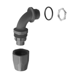 CARLON Carflex 2" liquidtight 90 Degree fitting. Complete connector system. Non-conductive and non-corrosive.