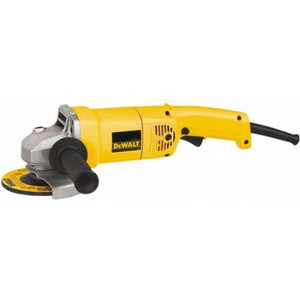 DEWALT Heavy-Duty 5" Med. Angle Grinder 12.0 Amp AC/DC, 10,000 rpm motor provide high speed for fast material removal. Keyless Adj. Guard, 1837W Max Output