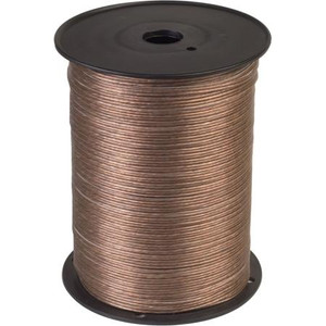CONSOLIDATED 2cond Zip Cord Wire 1000ft spool. 18 AWG stranded bare copper. CLEAR PVC jacket Rated to 60 degrees C. 300 volts
