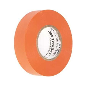 3M Scotch vinyl tape for color coding. Resists UV, use indoors or outdoors where weather protected.Flame retardant. Orange.1/2" X 20'