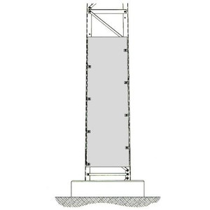 TRYLON Self-supporting tower anti-climb shield. Bolts on bottom section to stop unauthorized access. Set of three sheets for #8 Titan section. Includes hardware