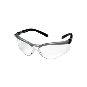 3m, BX silver and black frame safety glasses. Clear anti-fog lens. Adjustable temple lengths.