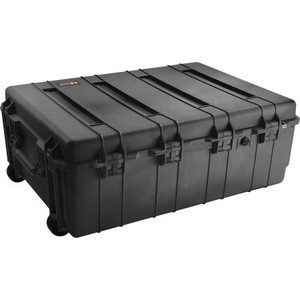 PELICAN Protector Equipment Case. Water tight and airtight to 30 feet w/neoprene o-ring seal. Inside Dims: 34"L x 24"W x 12.5"D. Black