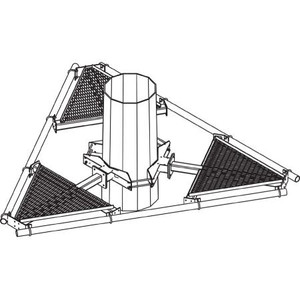 WIRELESS SOLUTIONS Flat Pole Mounting Plate Kit for BGE. Includes Plate, Grounding Kit and Bolt Kit.