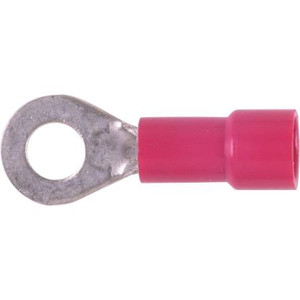 HAINES PRODUCTS #8 stud Vinyl Insulated Butted Seam Ring Tongue Terminal for wire size 22-18 gauge. 100 per package.