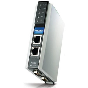MOXA 2 port RS-232/422/485 advanced Modbus TCP to serial communication gateway.