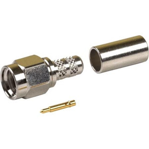 AMPHENOL SMA male connector for RG58/U, 58A/U, 58C, 141, 141A, LMR-195 and Ultralink cable. Solder center pin. Purchase reducers to use with RG55 & RG1