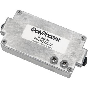 POLYPHASER Data Protector. CAT5 compatible UTP, STP. Configured for 2 pair of data lines and two 48VDC lines. Enclosed in weatherproof housing.
