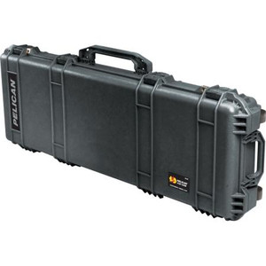 PELICAN Long Protector Equipment Cases. Water tight and airtight to 30 feet w/neoprene o-ring seal. Inside Dims: 42"Lx13-1/2"W x5-1/4"D. BLACK