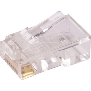 AESP modular 8 conductor RJ-45 modular connector for flat stranded cable. 15 micron gold plated contacts. Used on cellular phone handsets.