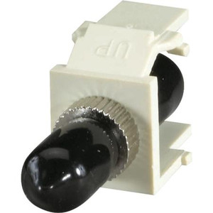 SIGNAMAX ST MM/SM Fiber Keystone Connector Module. Color is Light Ivory.