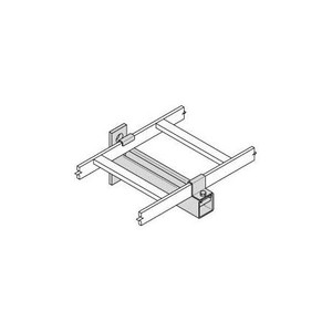 B-LINE BY EATON 12"W x 15"L Runway Wall Support for 3/8" x 1-1/2" Stringers. Includes bracket and 2 hold down clamps. Yellow zinc dichromate finish.