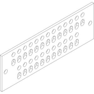 HARGER Universal 4x12x1/4" solid copper ground bar. Includes 26 pairs of 7/16" pre-drilled universal lug holes. Mounting hardware not included.