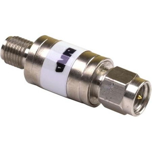 BIRD RF coaxial attenuator. 2 watts, 6dB nominal attenuation, SMA male to SMA femaleconnectors. DC-6GHz .