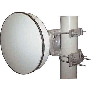 RADIOWAVES SP1/SP2 NS Series Dish Antenna Mount. Mounts to a 1 to 4-1/2 in diameter pipe. Provides adjustment for both azimuth and elevation.