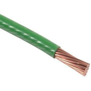 16 Gauge Primary Wire – 25 FT Green With Yellow Stripe – Stranded Copper – USA Made – ACDC