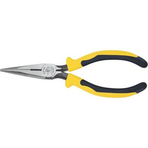 KLEIN long-nose side-cutting pliers. Overall length is 6-5/8"