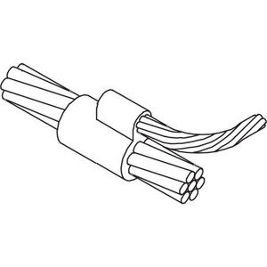 ULTRAWELD Mold for Parallel Butt Connection of 2/0 cable run to #2 stranded tap. Requires MH-1 handle clamp and UMW90 weld metal.