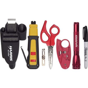 FLUKE NETWORKS IS60 Pro-Tool Kit incl: D914S Impact Tool w/ EverSharp(tm) 66/ 110 cut blade; Electricians D-Snips(tm), Cable Stripper, Sharpie, Mini-Maglite