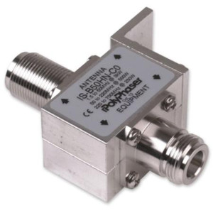 POLYPHASER 1.5-700 MHz general coverage arrestor for bulkhead mounting. N/M on antenna port, N/F on equipment port. <lt/>20mJ throughput energy.