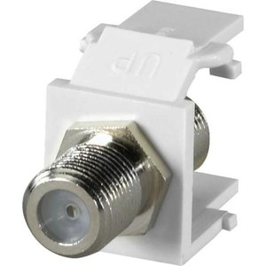 SIGNAMAX F Type Keystone Connector Module. Color is White.