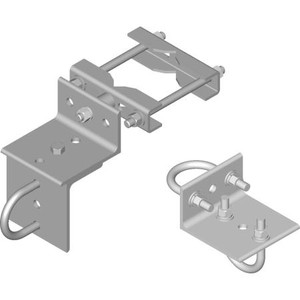 COMMSCOPE Stiff Arm Mounting Bracket. Creates a stiff arm out of a separately ordered 2 3/8"OD pipe. Mounts to 2-3/8" thru 4-1/2" round or angle legs.