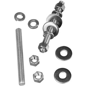 COMMSCOPE Click-On Hanger Hardware Kit for 1/2",5/8" or 7/8" coaxial cable. For use with 1 stack hanger in 3/8" size. Constructed of stainless steel.