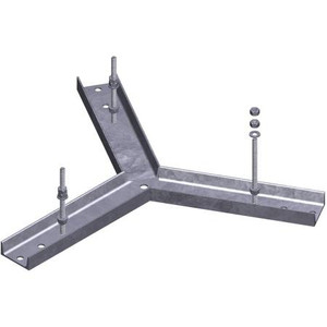 TRYLON STG flat roof mount. Includes roof mounting base with integrated bolts and all necessary hardware to connect to standard STG section.