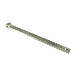 ROHN torque bar for use with 25G guy bracket. Each torque bar requires 3/8-in shackle for attachment to guy strand. Hot dip galvanized steel construction.