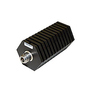 BIRD RF coaxial attenuator. 50 watts 6dB nominal attenuation. Male N to female N connectors. DC-2.4GHz